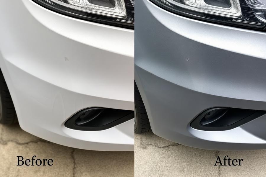 Antes e depois do reparo